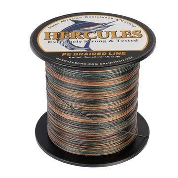100M 109Yds Camouflage 10lb-300lb HERCULES PE Braided Fishing Line 8 Strands